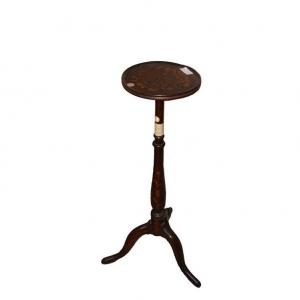 Small Richly Inlaid Dutch Plant Holder High Table From The 1800s