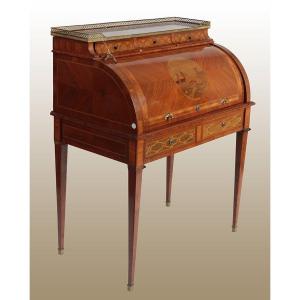 Bureau à Roulettes Français En Bois De Rose De Style Louis XVI Des Années 1800