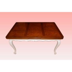 Provençal Extending Table In Lacquered Pickled Elm From The 1800s