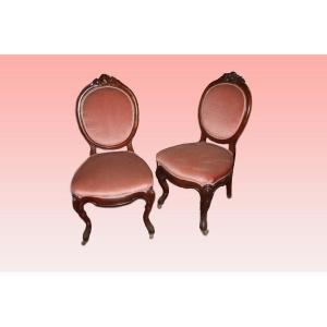 Suite Of 8 Louis Philippe Style Mahogany Chairs From The 1800s