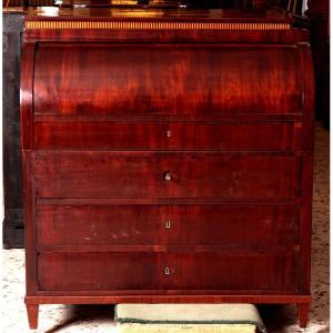 1800s Mahogany Northern European Biedermeier Style Roller Chest