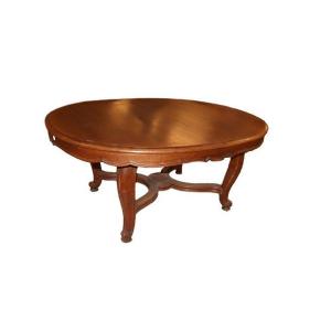 Large Extendable Oval Table From The 1800s In Walnut Wood With Extensions Luigi Filippo