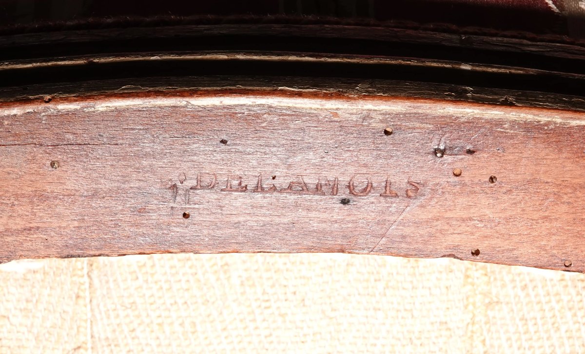 Bergère d'époque Louis XVI Estampillée  Delanois-photo-5