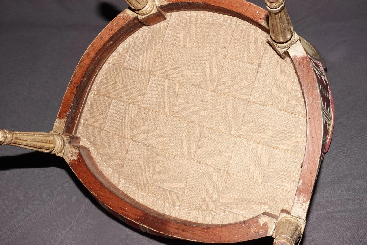 Bergère d'époque Louis XVI Estampillée  Delanois-photo-6
