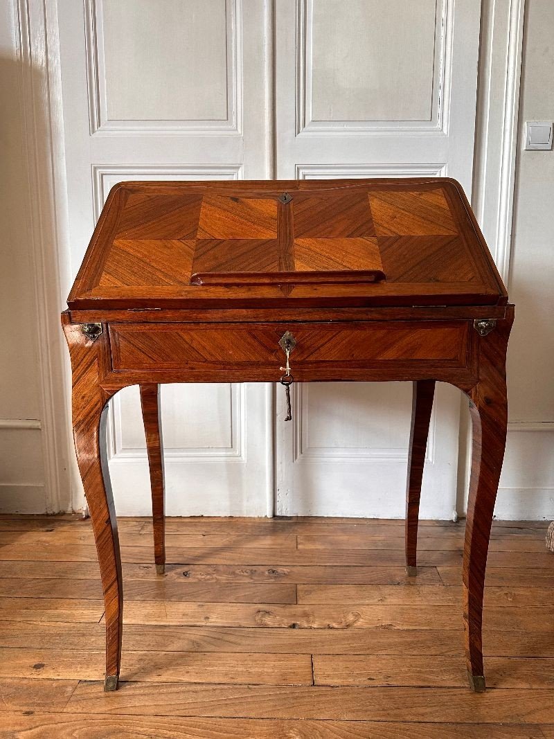 Bureau De Pente époque Louis XV-photo-3