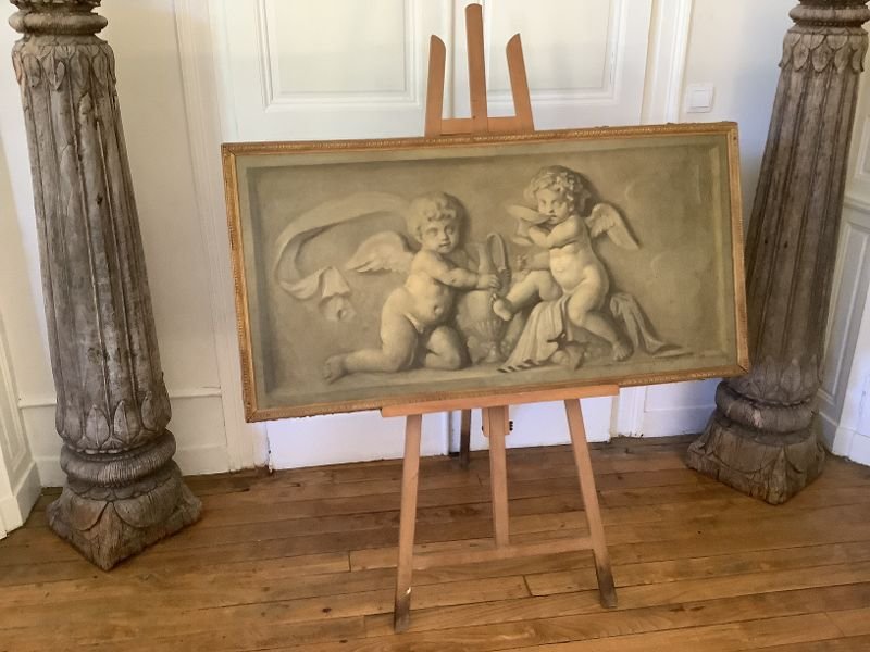 Oil On Canvas In Grisaille-photo-4