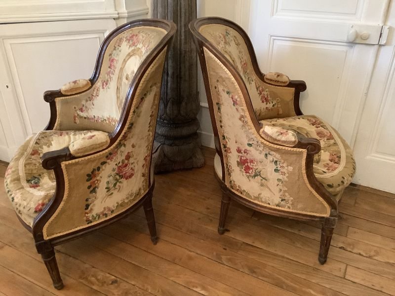Paire de Bergères LOUIS XVI-photo-2