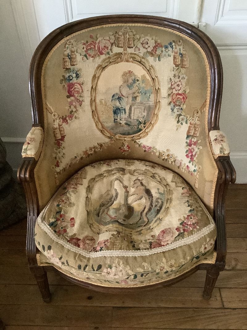 Paire de Bergères LOUIS XVI-photo-3