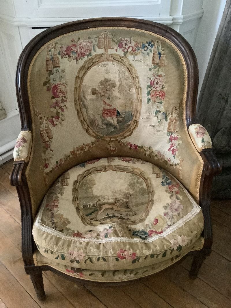 Paire de Bergères LOUIS XVI-photo-4