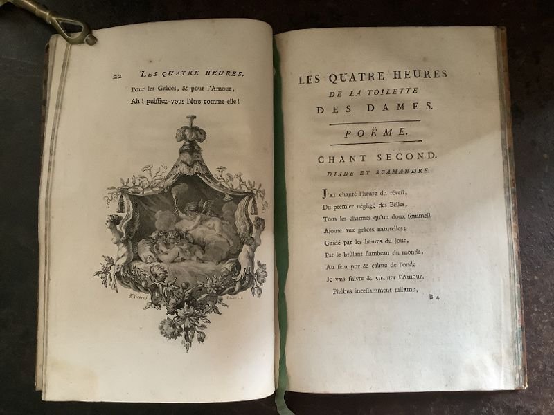"Les quatre heures de la toilette des dames"    1779   Edition originale-photo-1