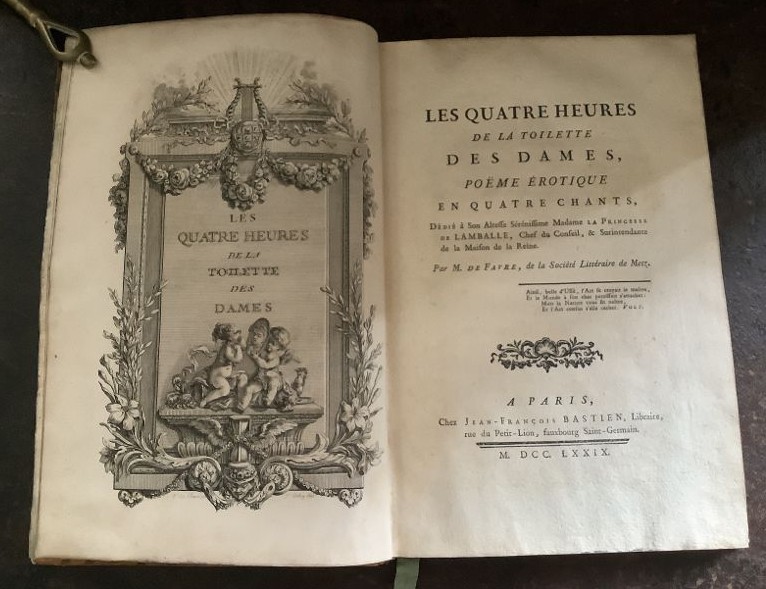 "Les quatre heures de la toilette des dames"    1779   Edition originale