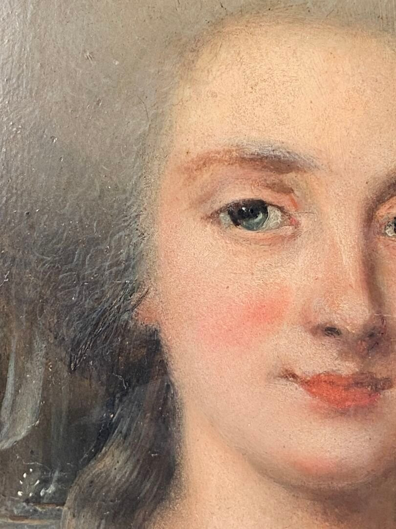 Portrait Of A Lady - Oil On Copper-photo-1