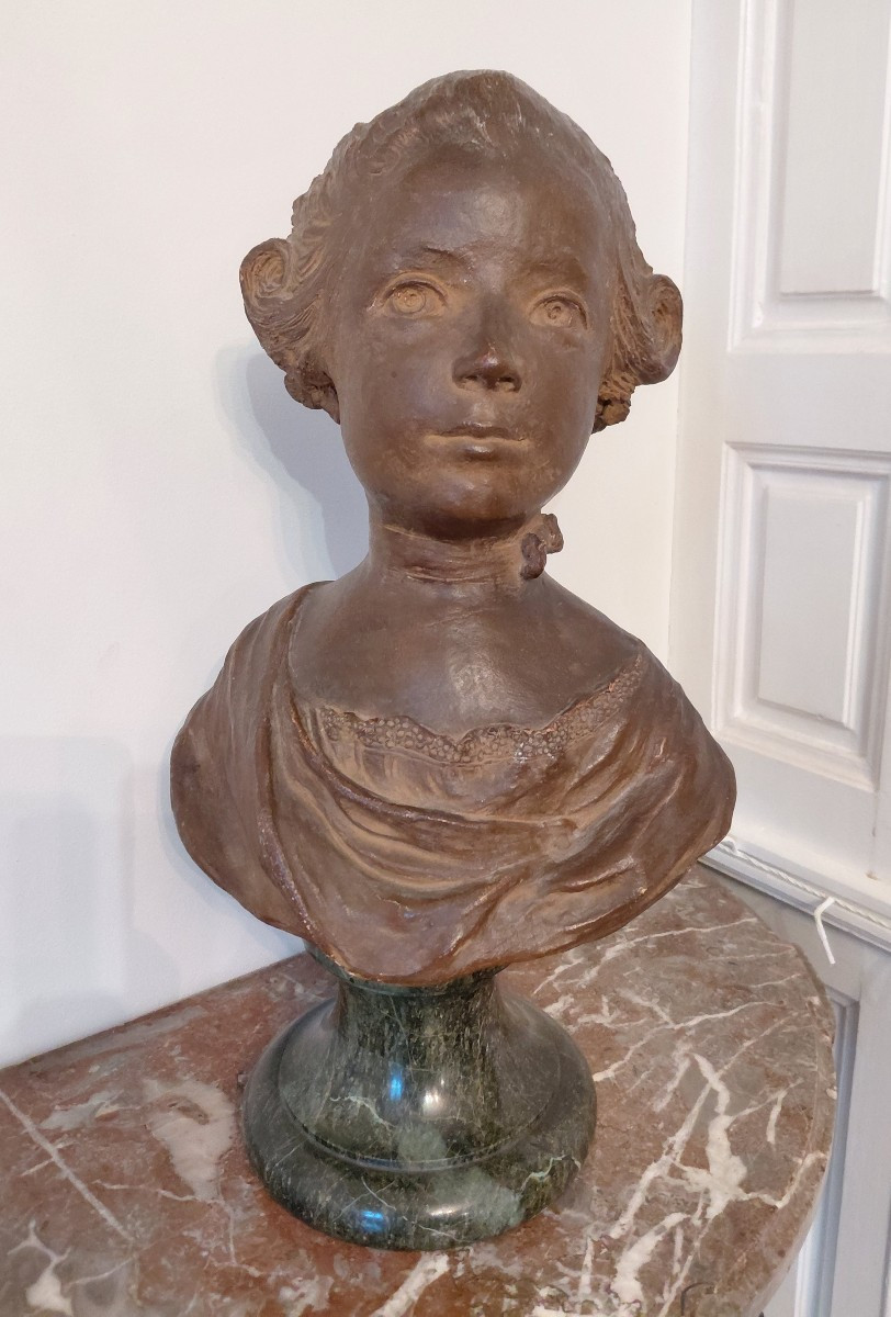 Terracotta Bust Of An Elegant Woman