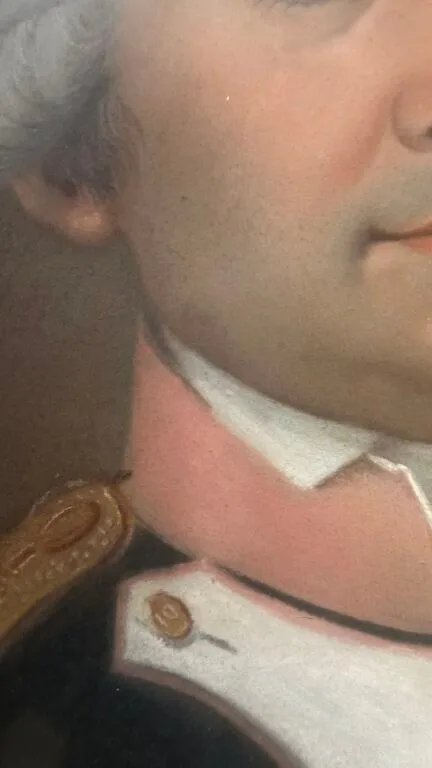 Portrait d'officier   Ecole Française  XVIIIème  Pastel-photo-4