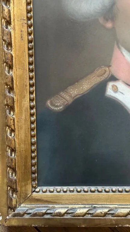 Portrait d'officier   Ecole Française  XVIIIème  Pastel-photo-2