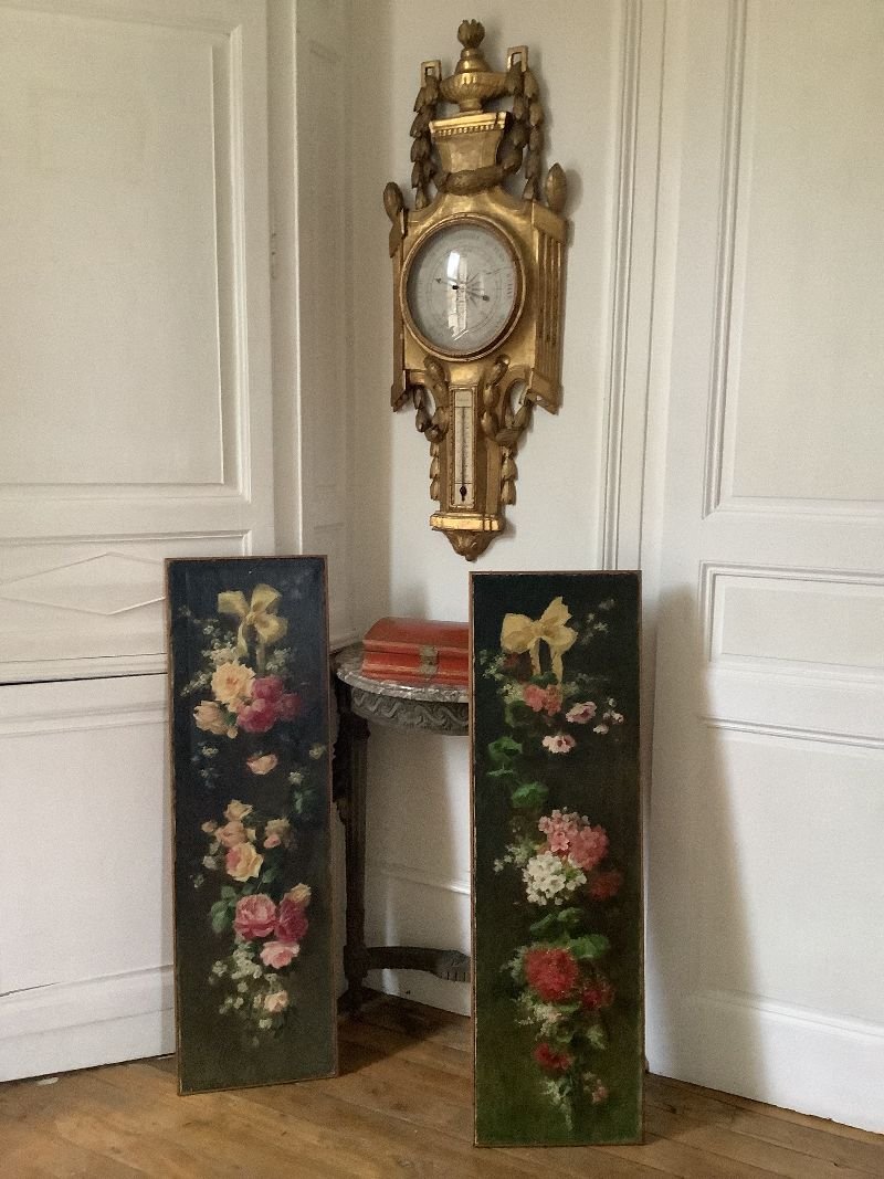 Paire d'huiles  sur toile Elisabeth MARTIN  DES  AMOIGNES (1858-1936)-photo-4