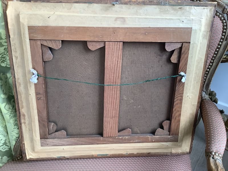 Huile sur toile scène galante  XVIIIème-photo-2