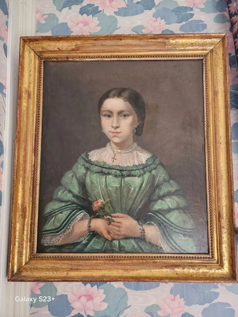 Portrait Of A Young Girl 19th Century Labonne Henriette-photo-1