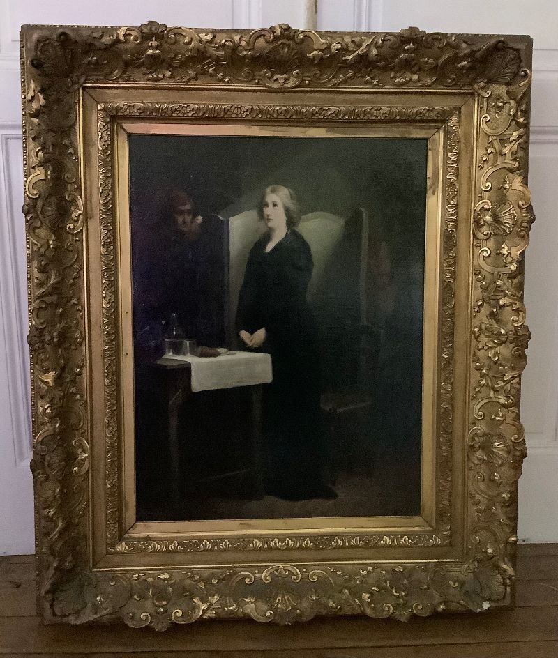 Marie-antoinette At The Conciergerie   Hst   19th Century-photo-2
