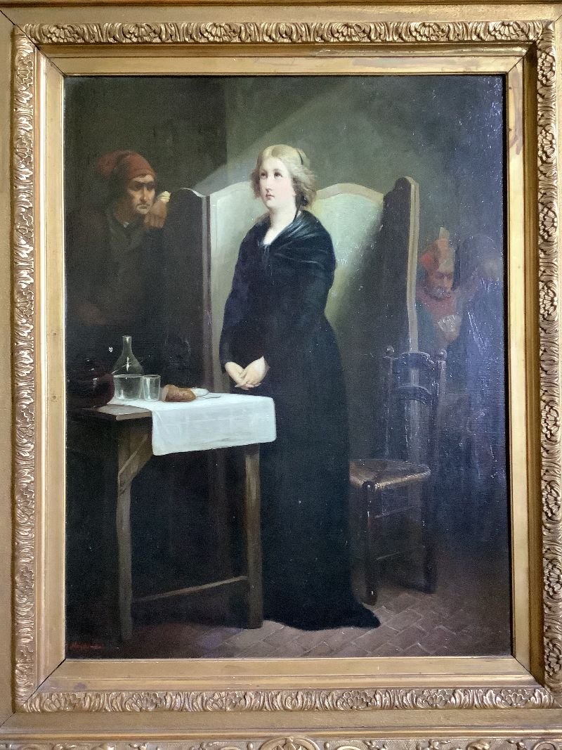 Marie-antoinette At The Conciergerie   Hst   19th Century-photo-4