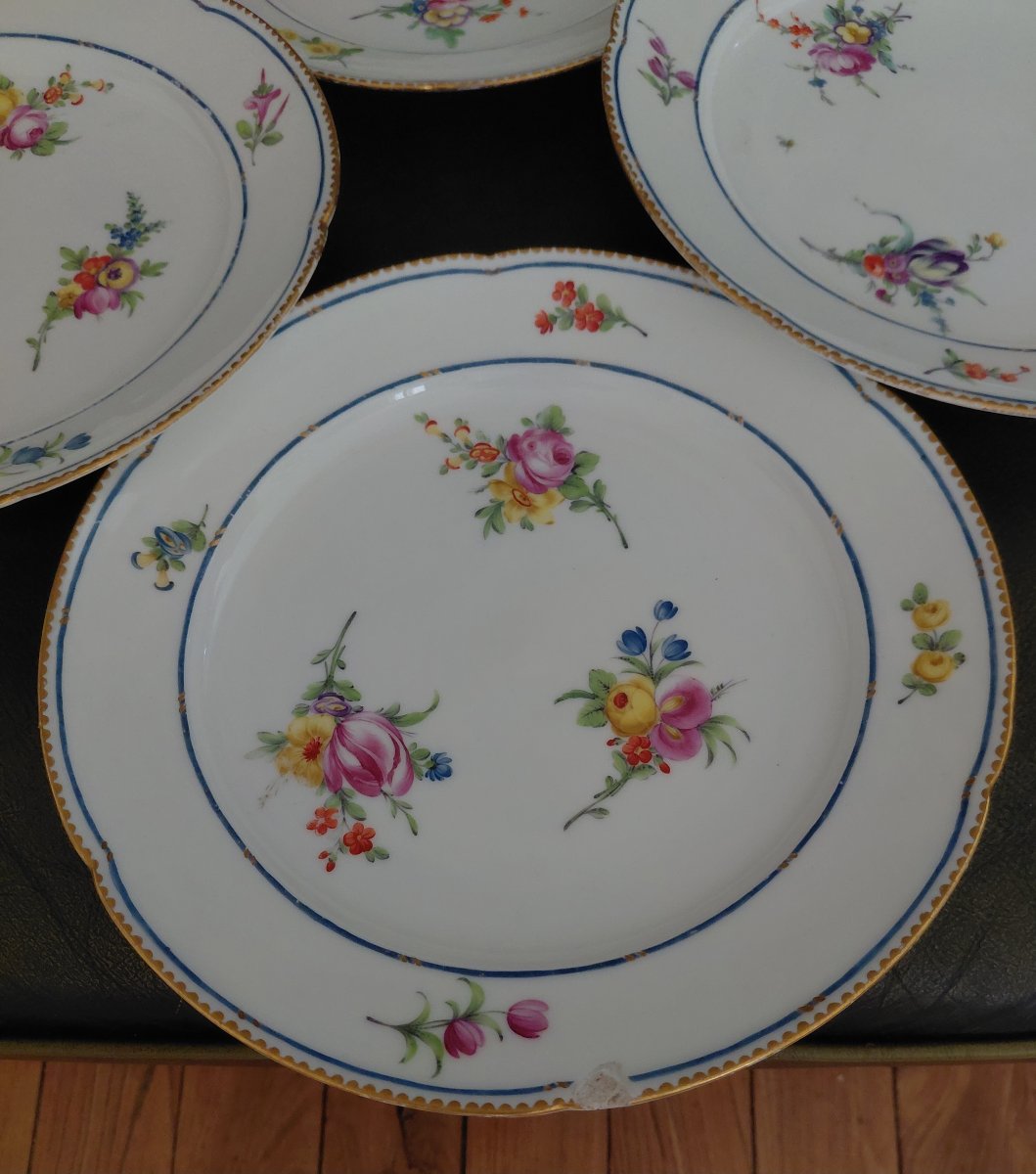 DOUZE ASSIETTES. MANUFACTURE DE LA REINE. XVIIIEME-photo-5