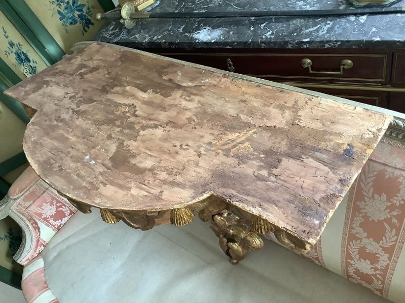 18th-century Wall-mounted Console Table -photo-3