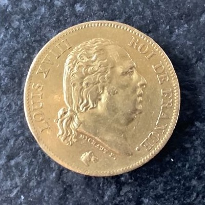 40  Gold Francs Louis  XVIII-photo-2