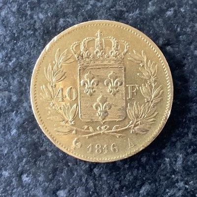 40  Gold Francs Louis  XVIII