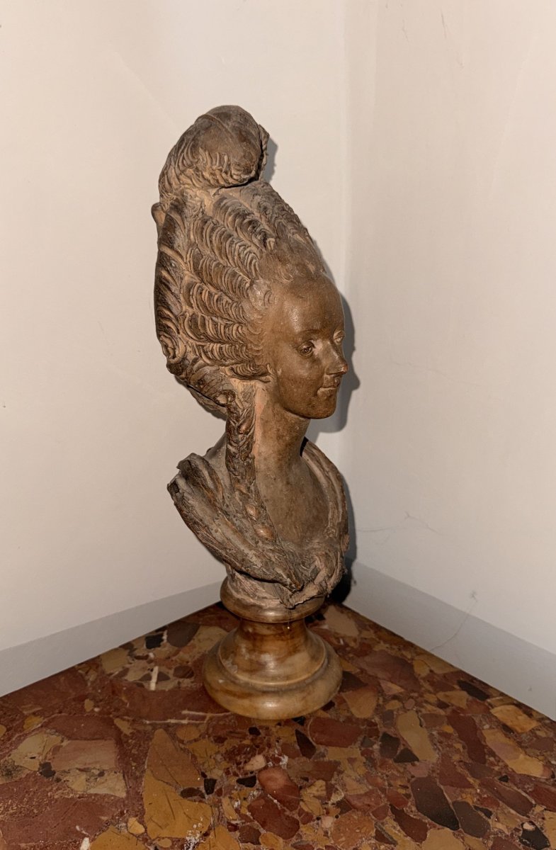 Buste en terre cuite  MARIE-ANTOINETTE-photo-3