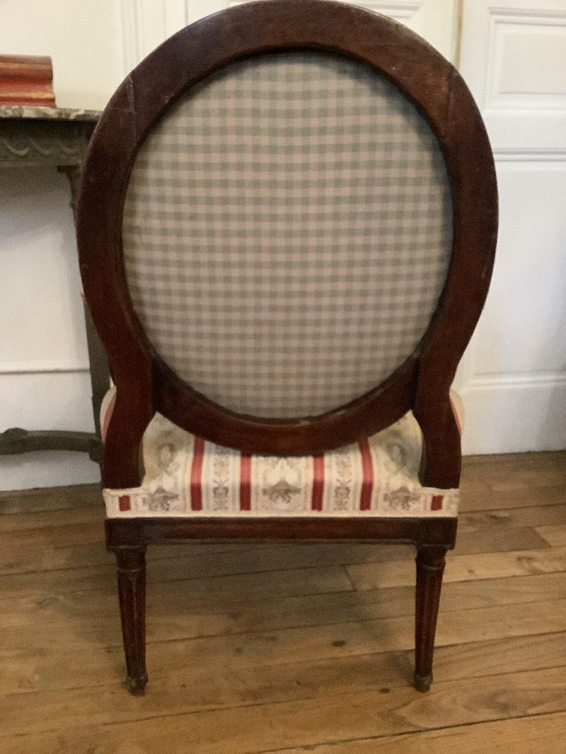 Fauteuil d'époque LOUIS XVI  Estampillé JAVOY-photo-2