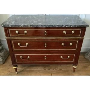 Louis XVI Directoire Chest Of Drawers In Mahogany