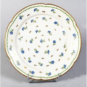 Paris Porcelain Plate, Queen's Manufactory, 18th Century