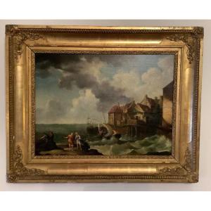 Scène de pèche   XVIIIème 