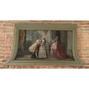 Dessus de porte  de boiserie XVIIIème