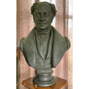 Male Bust In Patinated Plaster