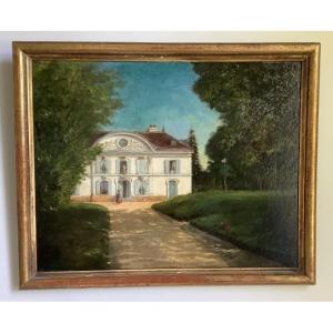 Huile sur panneau , Maison de Maître XIXème