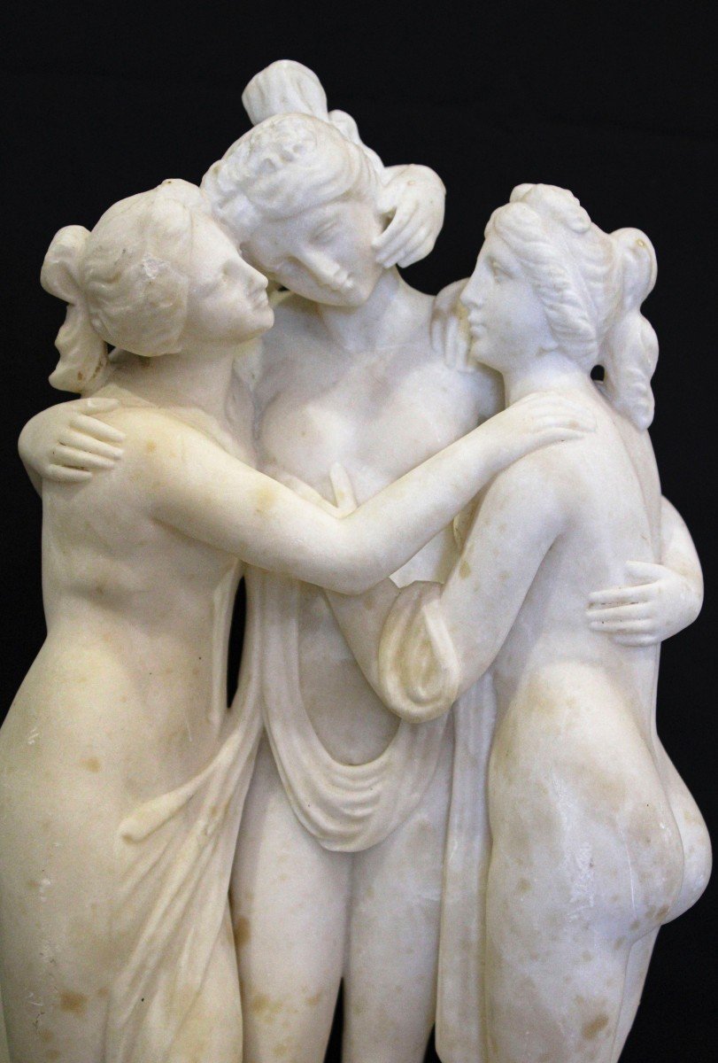 Statue Représentant Les Trois Grâces d'Après Le Modèle d'Antonio Canova (1757-1822)
