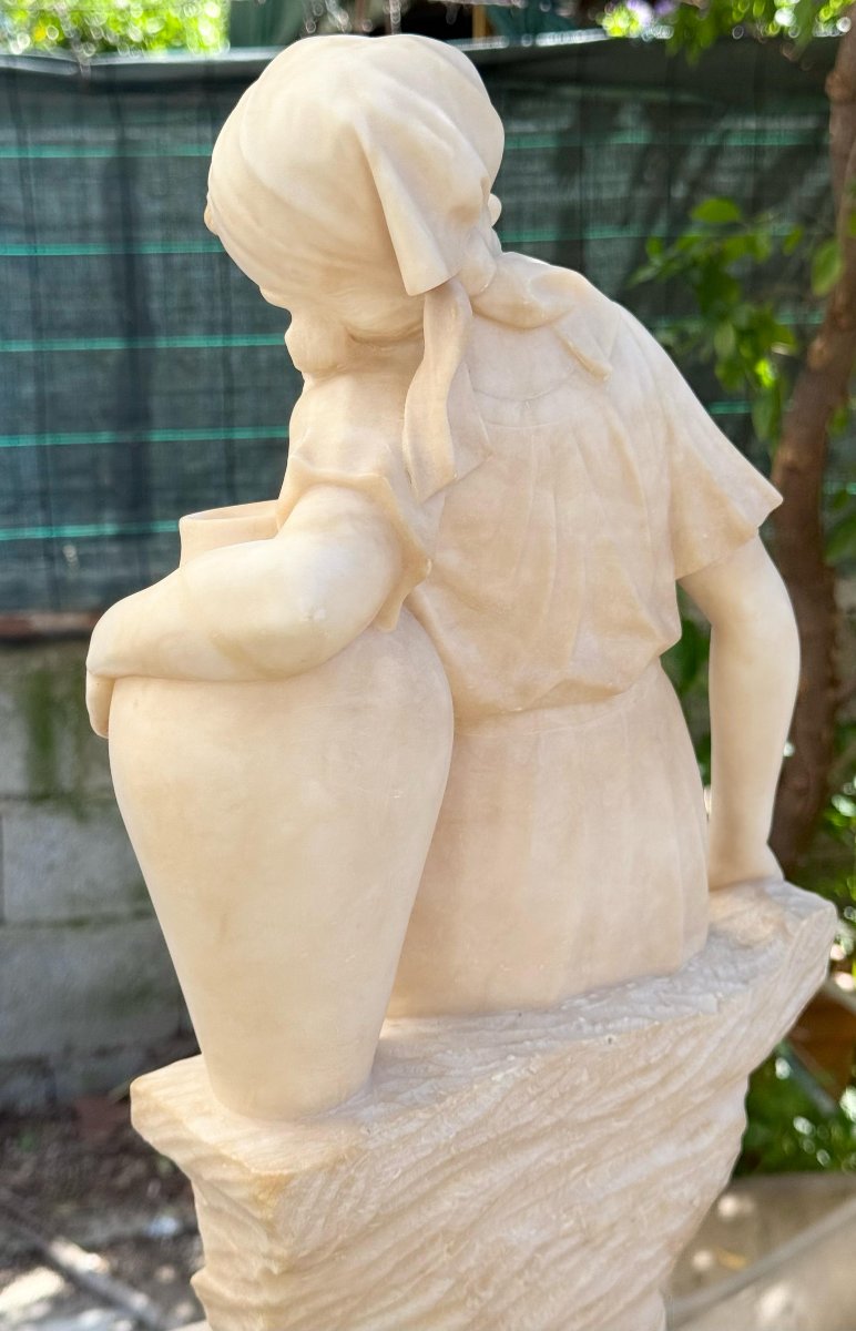 Statue Depicting A Young Girl With Amphora In Her Hand Pugi-photo-3