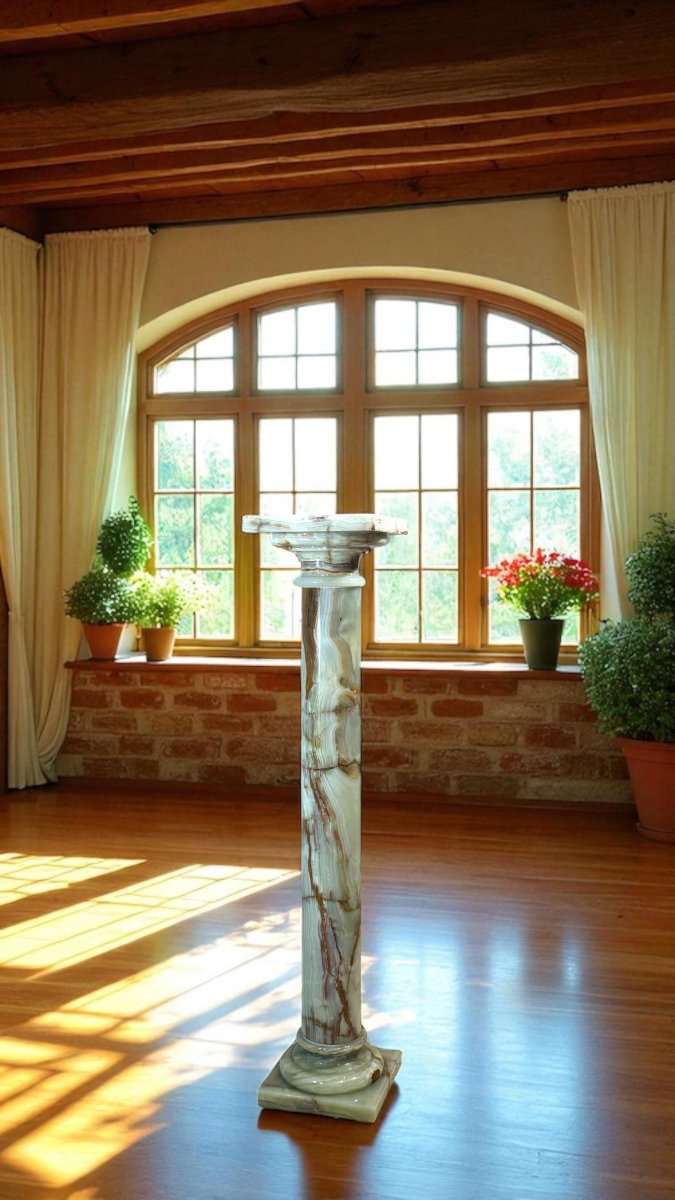 Colonne en Onyx Vert-photo-3