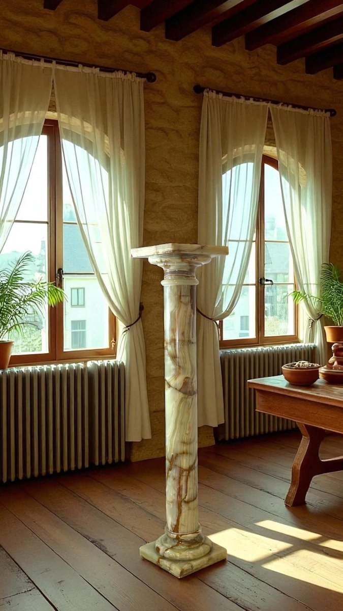 Colonne en Onyx Vert-photo-4