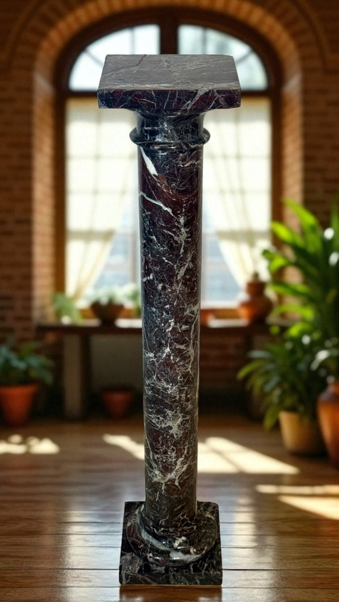 Colonne en marbre rouge-photo-2