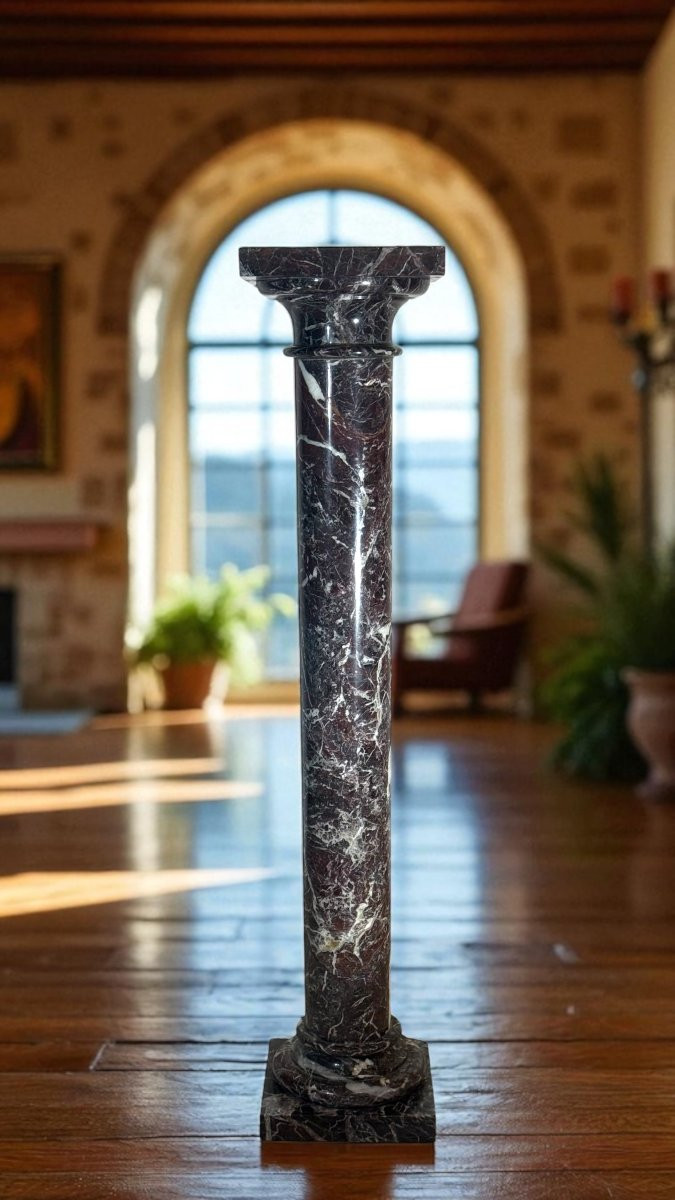Colonne en marbre rouge-photo-3