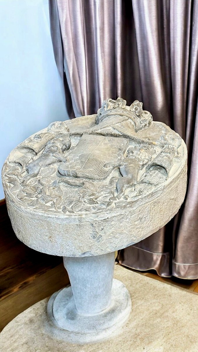 Coat Of Arms Of The Ventimiglia Princes, Carrara Marble -photo-3