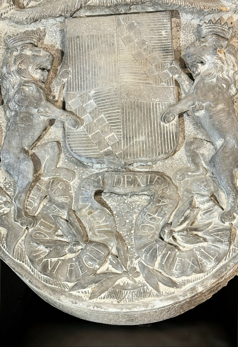 Coat Of Arms Of The Ventimiglia Princes, Carrara Marble -photo-4