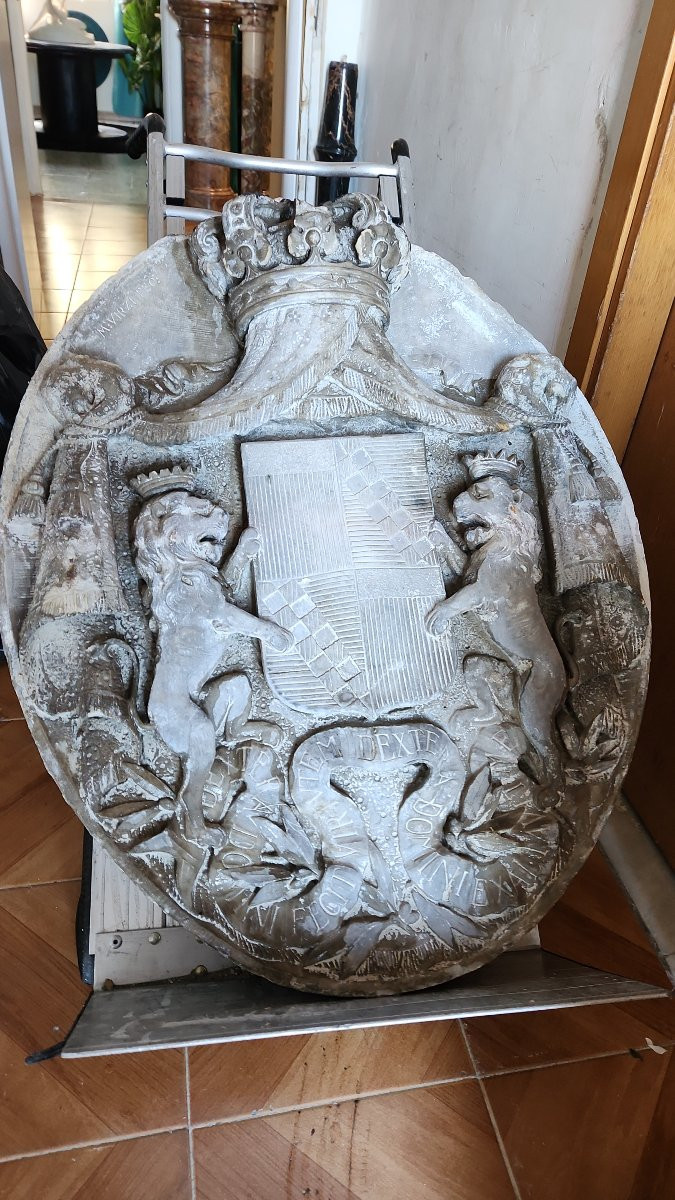 Coat Of Arms Of The Ventimiglia Princes, Carrara Marble -photo-6