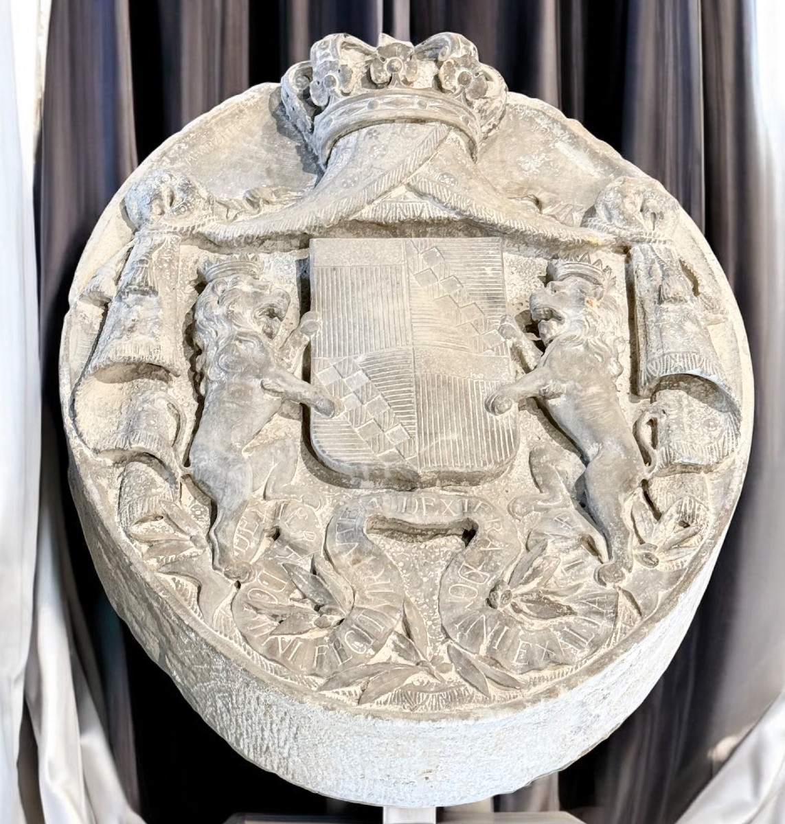 Coat Of Arms Of The Ventimiglia Princes, Carrara Marble 