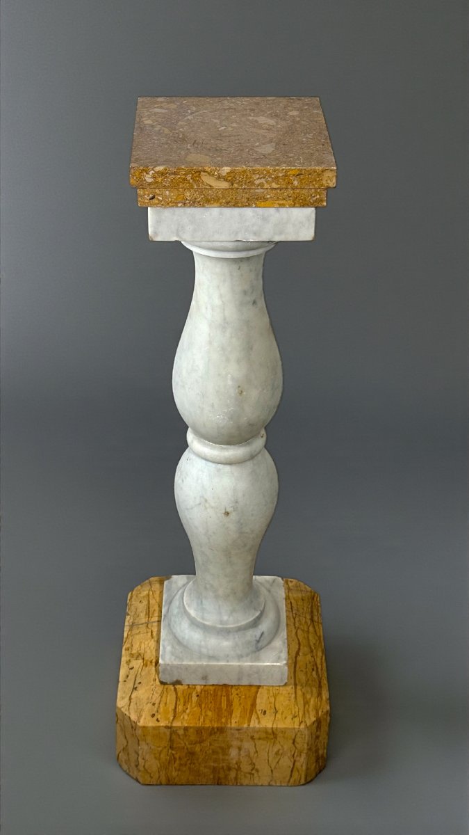 Colonne/Chapiteau architectural en marbre blanc statuaire de Carrare-photo-3