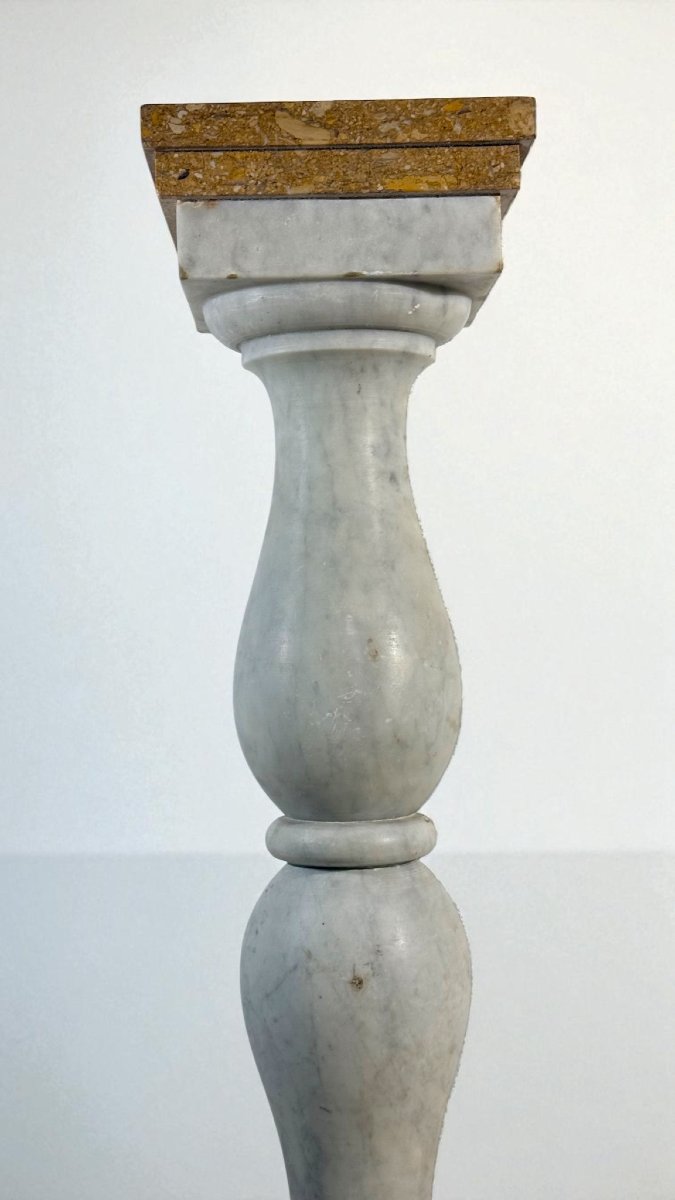 Colonne/Chapiteau architectural en marbre blanc statuaire de Carrare-photo-8