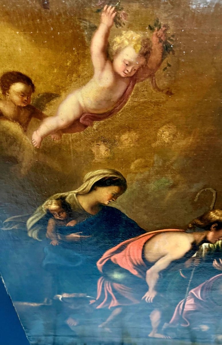 Painting Depicting Christ Appearing To The King Of France • XVII°-photo-2