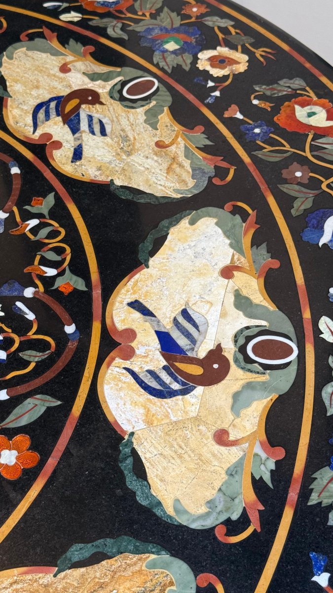 Table With Floral Inlays In Marble -photo-6
